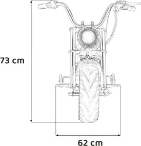 Ramiz Chopper Warrior Zelený motocykel
