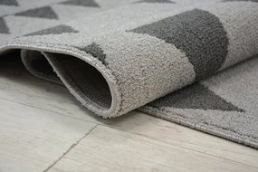 Koberec SENSE Micro 81243 Trojuholníky strieborný/antracit