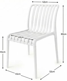 Plastová stolička TREGO, biela