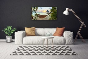 Obraz na plátne Pláž hamaka more krajina 120x60 cm