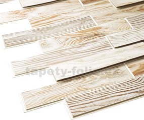 Obkladové panely 3D PVC TP10007977, cena za kus, rozmer 980 x 480 mm, obklad klasik bielený, GRACE