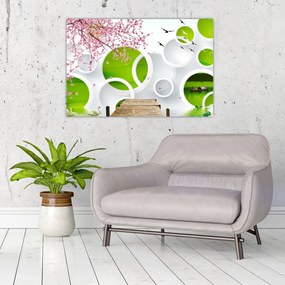 Obraz - Mólo nad jazerom (90x60 cm)