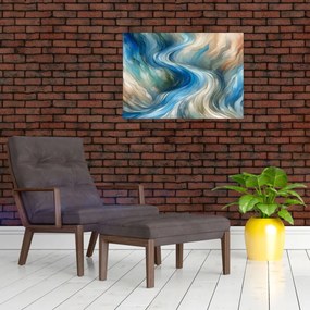 Sklenený obraz - Abstraktný prúd (70x50 cm)