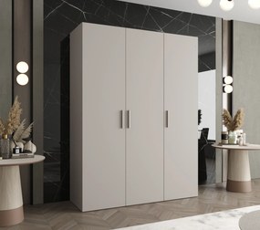 Šatníková skriňa 150 cm Borry 1 (kašmír + strieborná). Akcia -65%. Vlastná spoľahlivá doprava až k Vám domov. 1125765