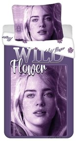 Fialová bavlnená detská obliečka na jednolôžko 200x140 cm Billie Eilish – Jerry Fabrics