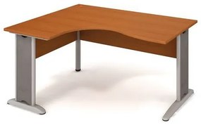Rohový kancelársky stôl Cross, 160 x 120 x 75,5 cm, ľavé vyhotovenie, dezén čerešňa