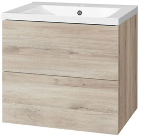 Mereo Mereo, Aira, kúpeľňová skrinka s umývadlom z liateho mramoru 61 cm, MER-CN720M
