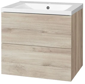 Mereo Mereo, Aira, kúpeľňová skrinka s umývadlom z liateho mramoru 61 cm, MER-CN720M