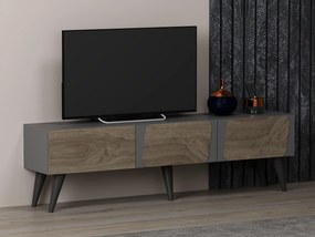 TV stolík/skrinka Sepiva (antracit + orech) . Akcia -20%. Vlastná spoľahlivá doprava až k Vám domov. 1095261