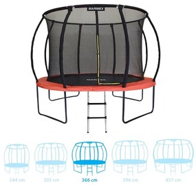 Marimex | Trampolína Marimex Premium 366 cm + vnútorná ochranná sieť + schodíky ZADARMO | 19000112