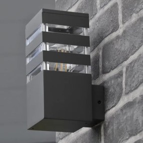 Vonkajšie nástenné svietidlo TEKSAS 1xE27/12W/230V IP44 antracit