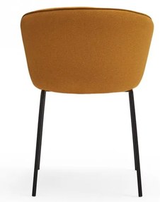 Čalúnené jedálenské kreslá v súprave 2 ks v horčicovej farbe Add – Teulat