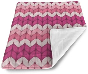 Sablio Deka pre bábätko Striedajúce ružové pletenie - 80x100 cm