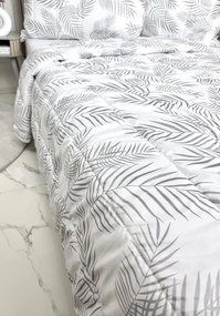 Set paplón + vankúš Elegantné listy 140x200/70x90 cm – mikrovlákno, duté vlákno, celoročné použitie
