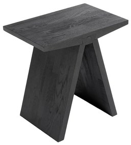 Muubs Drevená stolička/odkladací stolík ANGLE, čierna