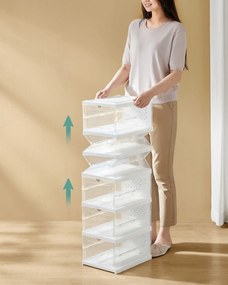 Úložný box Bill, sada 18ks, 35,5x25,6x17,6 cm, transparentná