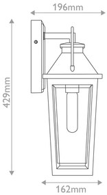 Quoizel QZ-BUCKLEY-M-MBK - Vonkajšie nástenné svietidlo BUCKLEY M 1xE27/40W/230V IP44
