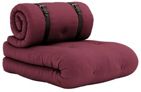 Variabilné kreslo s koženými popruhmi Karup Design Buckle Up Light Bordeaux