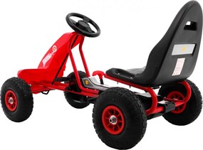 Ramiz Motokára Champion pre deti 3+ Červená + Nafukovacie pneumatiky + Nastaviteľné sedadlo + Ručná brzda