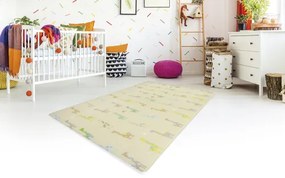 Koberce Breno Kusový koberec Dwinguler Zaľúbená žirafa , viacfarebná,125 x 185 cm