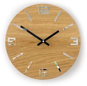 ModernClock Nástenné hodiny Arabic hnedo-zrkadlové