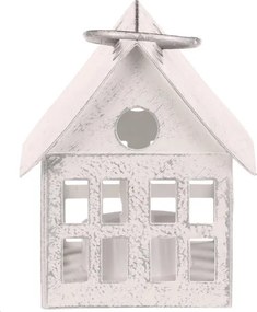Lampáš domček s LED osvetlením biely LUC322