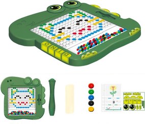 LEAN Toys Vzdelávacia magnetická tabuľa Dinosaurus, zelená