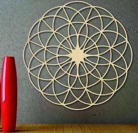 Čarovná drevená mandala na stenu - Kruhy I priemer FI 50, 60, 70, 80, 90, cm: Preglejka - Biela farba Rozmer 50 cm 3963-49697 PR0339