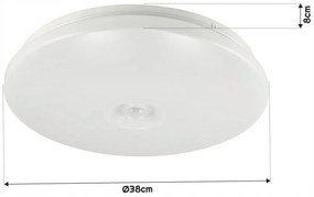 BERGE Stropný panel LED 24W CLIO, okrúhly, s pohybovým a súmrakovým senzorom