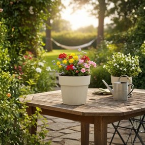 Květináč SILVA LINE 13,8x16 cm béžový