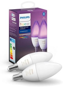 Philips SADA 2x LED Stmievateľná žiarovka Philips Hue WHITE AND COLOR E14/5,3W/230V P3947