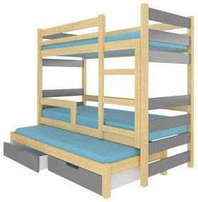 Poschodová detská posteľ 180x75 cm. Vlastná spoľahlivá doprava až k Vám domov. 1052304
