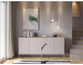 Komoda v dekore duba v krémovo-prírodnej farbe 180x80x40 cm Lilou – Marckeric