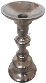 Kovový strieborný svietnik - Ø 9 * 22cm
