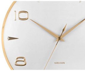 Karlsson 6017WH dizajnové nástenné hodiny biela, pr. 40 cm
