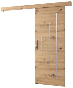 Posuvné dvere 90 cm Sharlene Y (dub artisan + dub artisan + strieborná). Akcia -23%. Vlastná spoľahlivá doprava až k Vám domov. 1044009