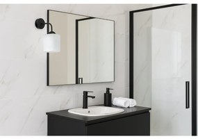 Nástenné svietidlo Riffle Square, 1x biele sklenené tienidlo, b