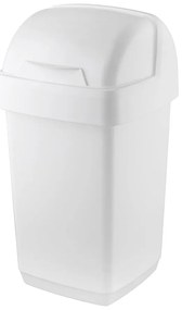 Biely odpadkový kôš Addis Roll Top, 22,5 x 23 x 42,5 cm