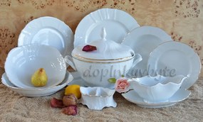 Thun obedová súprava Bernadotte zlatá linka 26-dielná