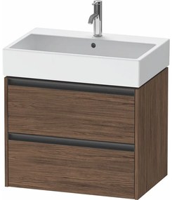 DURAVIT Ketho 2 závesná skrinka pod umývadlo, 2 zásuvky, 684 x 460 x 549 mm, orech tmavý, K25276021210000