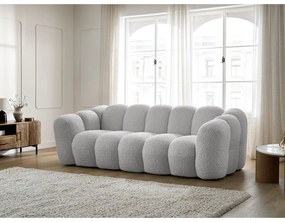 Svetlosivá pohovka z textílie buklé 232 cm Hippolyte – Bobochic Paris