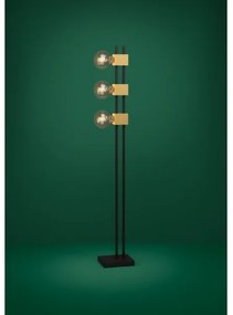 Eglo 390194 - Stojacia lampa LEVANTARA 3xE27/40W/230V čierna/hnedá