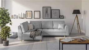 Sivá rohová pohovka (ľavý roh) Ariella - Ropez