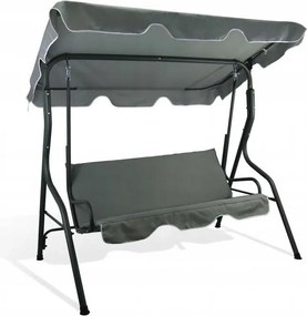 Pohodlná záhradná hojdačka šedej farby