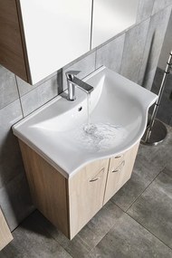 Aqualine Aqualine, KERAMIA FRESH umývadlová skrinka 60x74x33,7cm,dub platin, 50066