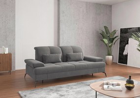 XXXLutz TROJMIESTNA POHOVKA, textil, sivá Sit & More - Sedačky - 000144011541
