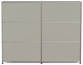 Kovová komoda »CN3« so 6 výklopnými priečinkami, svetlosivá