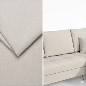 Krémovobiela rohová pohovka (ľavý roh) Ariella – Ropez