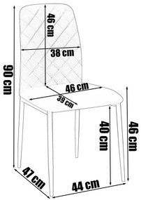 Jedálenská stolička MAVERIK zamatová, granátová