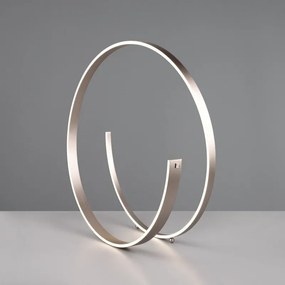 Sivá LED stojacia lampa s hlasovým ovládaním/s ovládaním pomocou mobilnej aplikácie s kovovým tienidlom (výška 75 cm) Cinardi – CINQUE